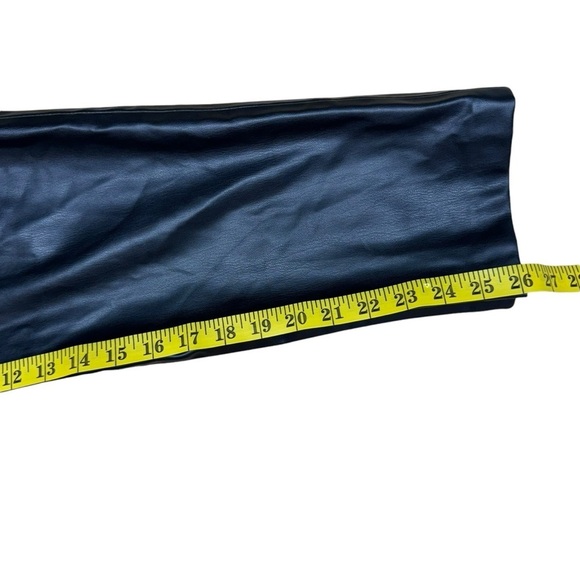 Zara Ankle Faux Leather Pants High Rise  Black Size Small - Picture 12 of 14